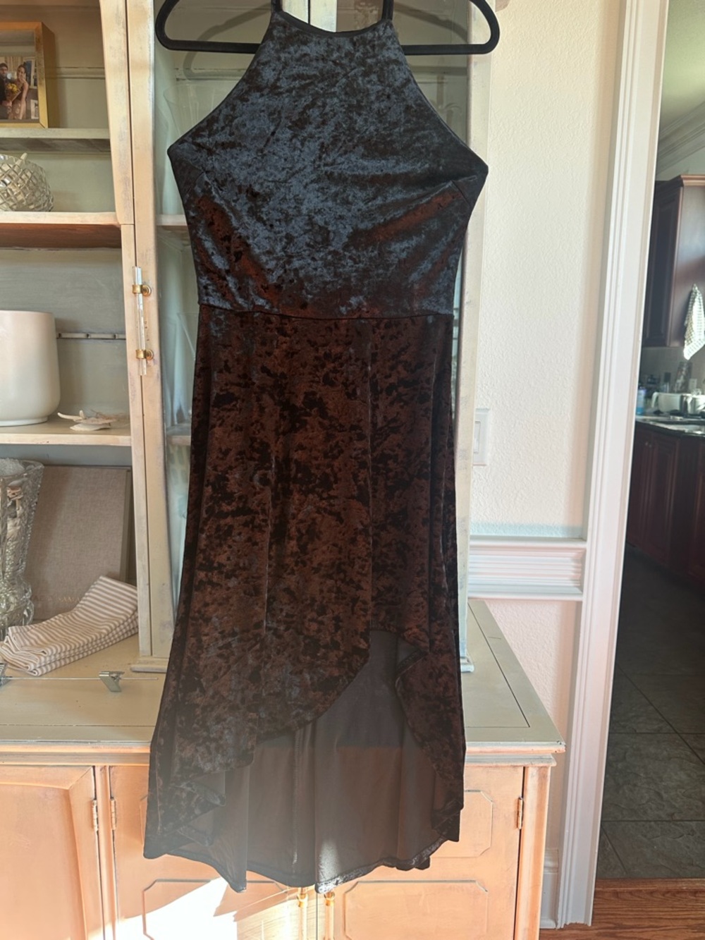 Aqua black dress